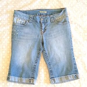 Paris blues boyfriend shorts